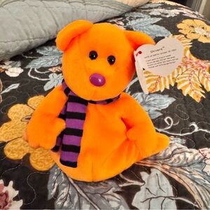 Ty beanie baby Orange with Purple Accents. Shivers